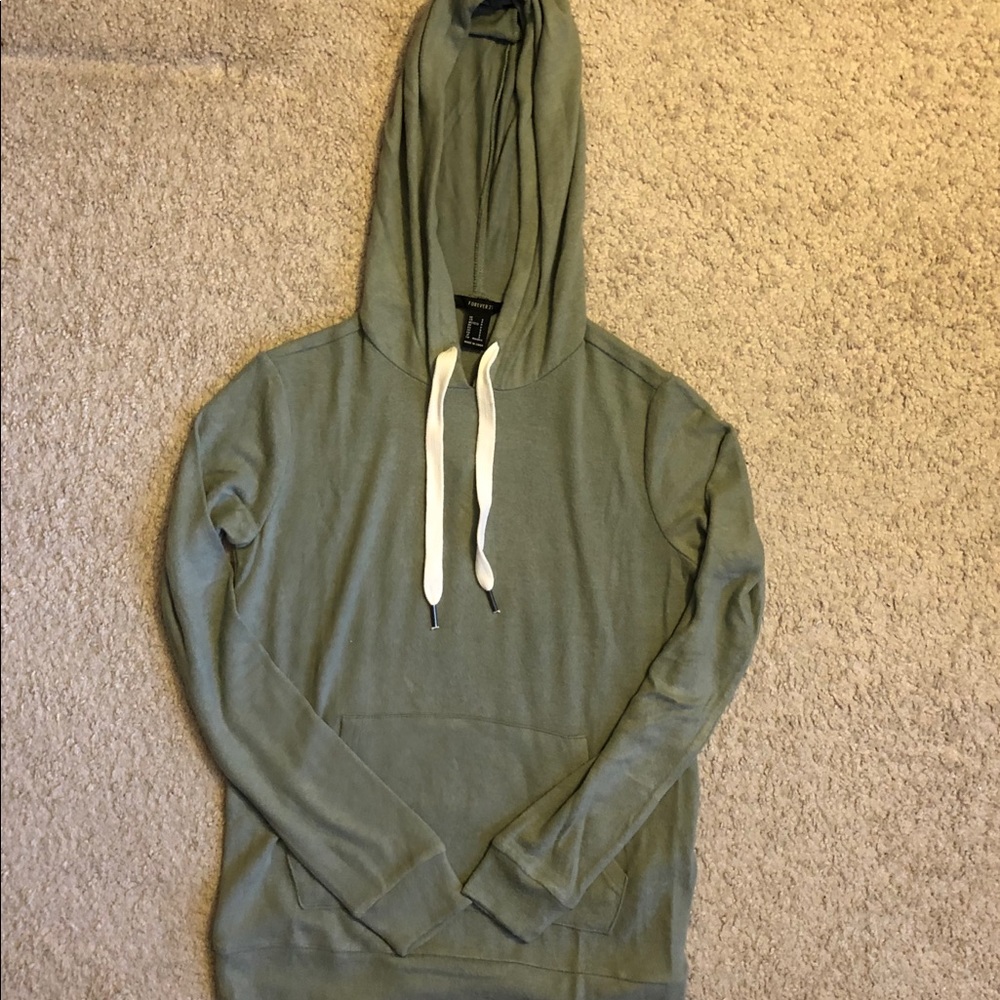 Pistachio-colored Forever 21 Hoodie